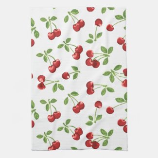 Retro Cherries Kitchen Towel
