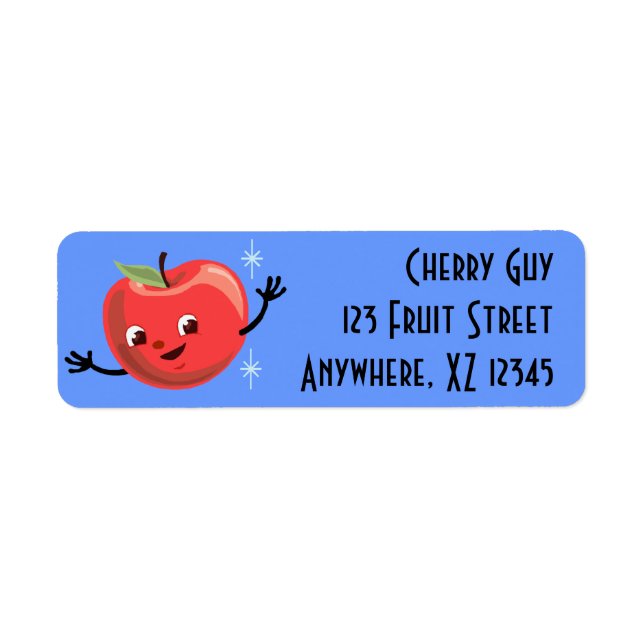 Retro Cherry Apple Guy Label (Front)