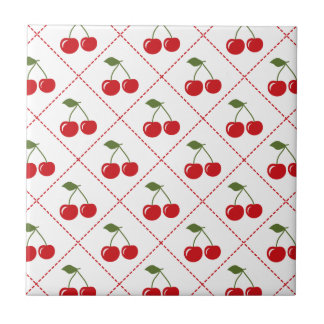 Retro Cherry Argyle Tile