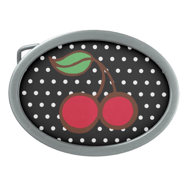 Retro Cherry Belt Buckle  (Front)