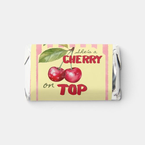 Retro Cherry Cafe Red Yellow Baby Shower Hershey's Miniatures