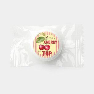 Retro Cherry Cafe Red Yellow Baby Shower Life Saver® Mints