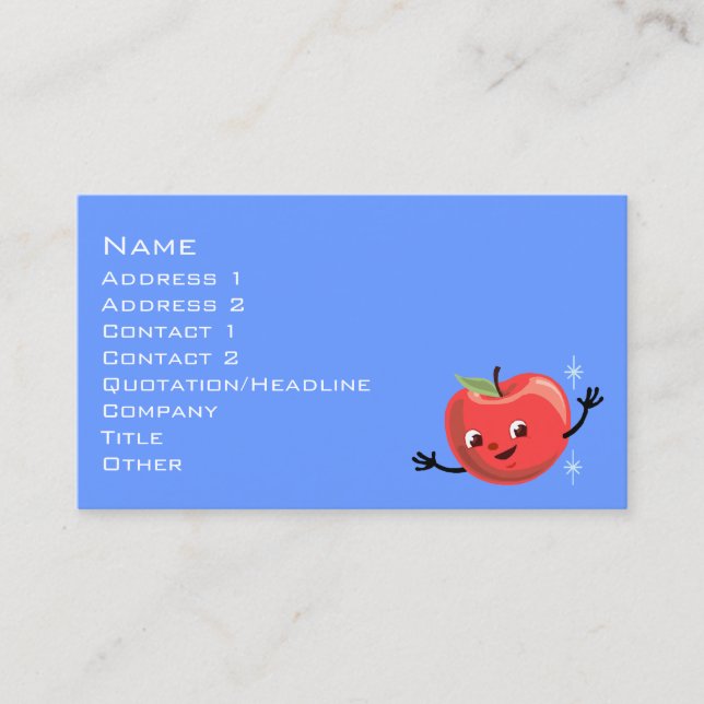 Retro Cherry Guy Business Card (Front)