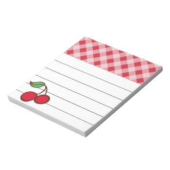 Retro Cherry Kitchen  Notepad Gift by suncookiez at Zazzle