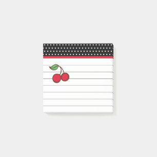 Retro Cherry Notepad Post It Notes