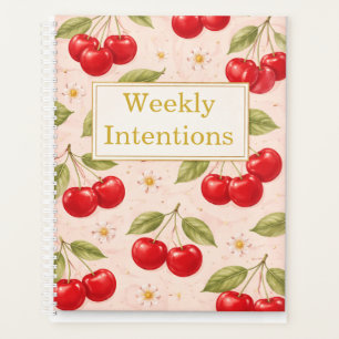 Retro Cherry Planner- Weekly Intentions Planner