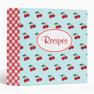 Retro Cherry Recipe Binder Kitchen Gift