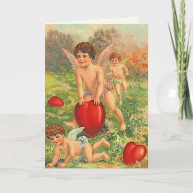 Retro Cherub Valentine Card (Front)