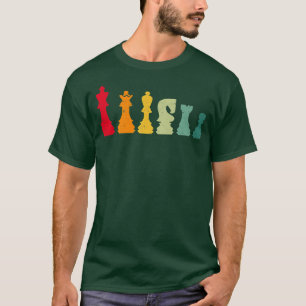 Retro Chess Board Games Card Games Dice Game Night T-Shirt