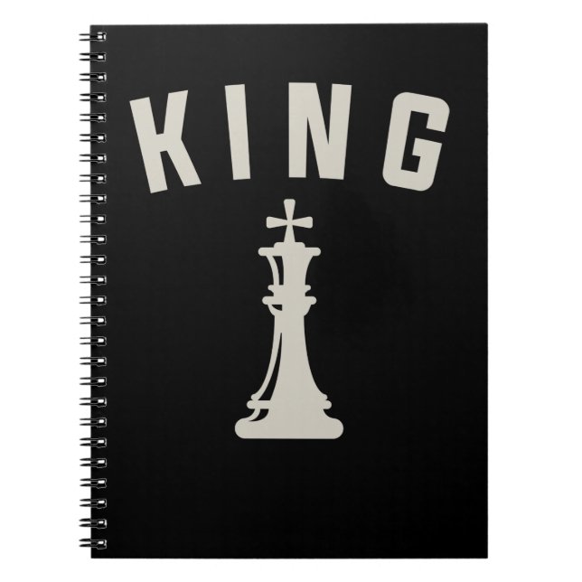 Retro Chess King Vintage Chess Lover Notebook (Front)
