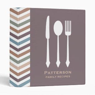 Retro Chevron Family Favorite Recipe Binder