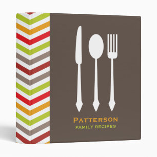 Retro Chevron Family Favorite Recipe Binder