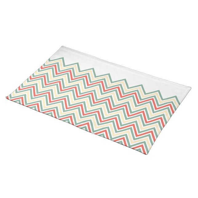 Retro chevron pattern placemat (On Table)
