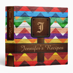 Retro Chevron Recipe #5 Binder