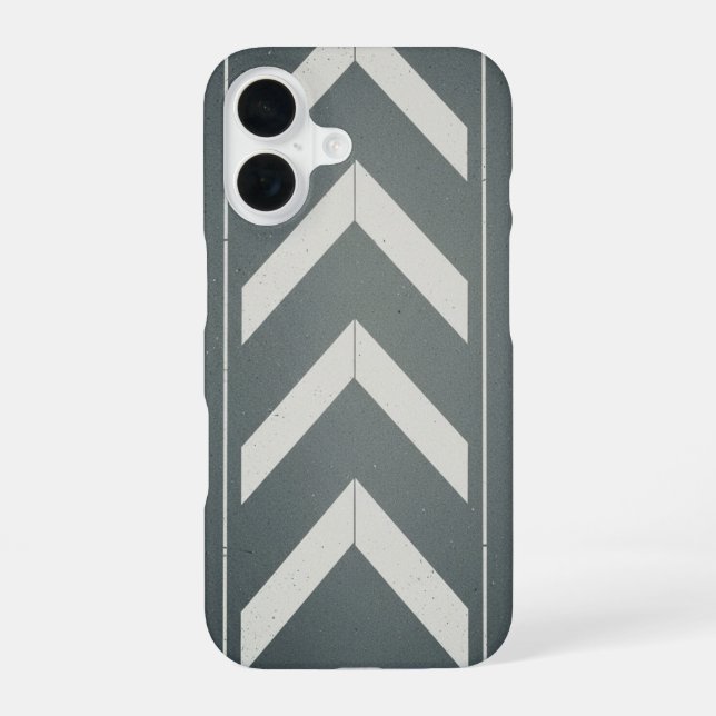 Retro Chevron Road Mark iPhone Case (Back)