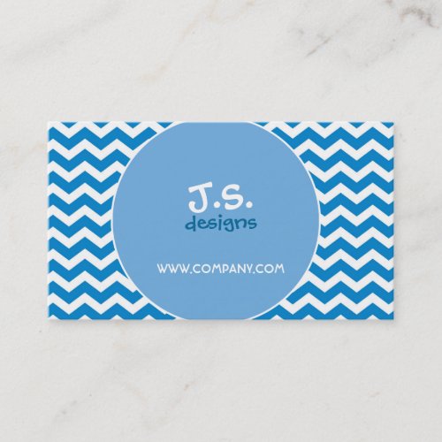 Retro Chevron Stripes Business Card