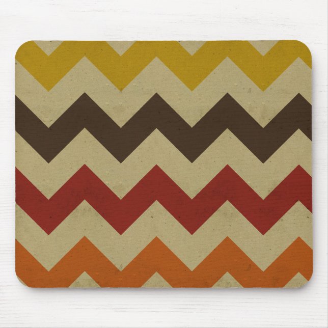 Retro chevron zigzag stripes zig zag pattern chic mouse pad (Front)