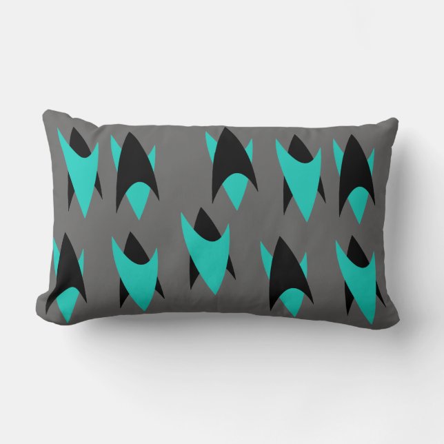 Retro Chevrons Lumbar Pillow (Front)