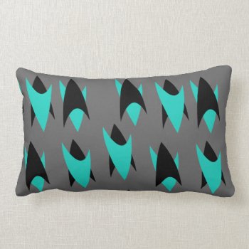 Retro Chevrons Lumbar Pillow by AtomicG_Patterns at Zazzle
