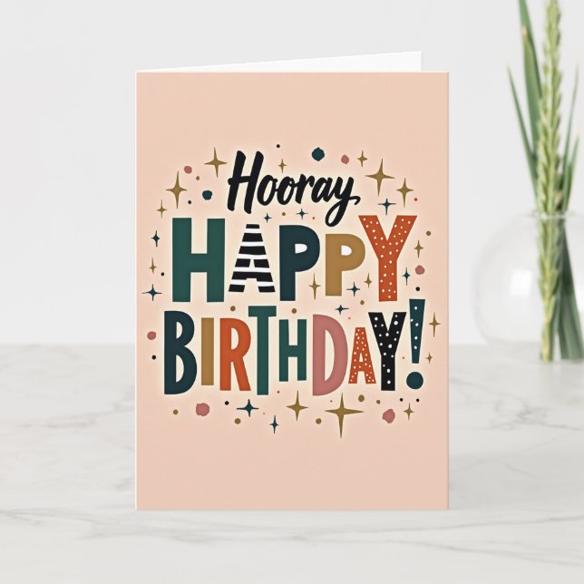 Retro Chic Birthday Card (Front)
