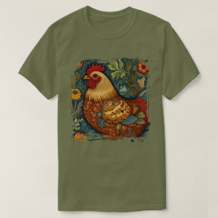 Retro chic boho chicken rooster  T-Shirt