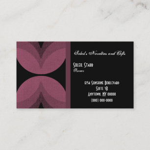 Retro Chic Business Card, Burgundy Wine Business Card