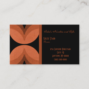 Retro Chic Business Card, Copper Card