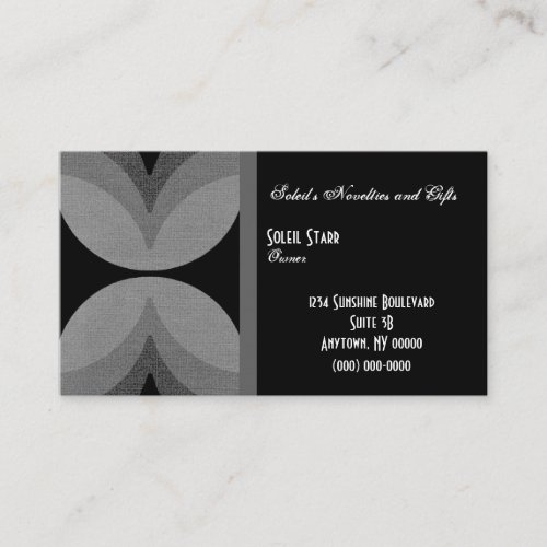 Retro Chic Business Card, Gray