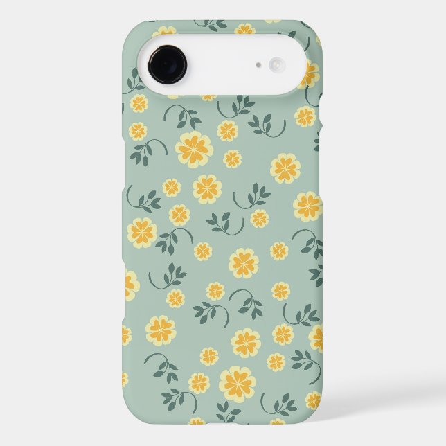 Retro chic buttercup floral flower girly pattern Case-Mate iPhone case (Back)