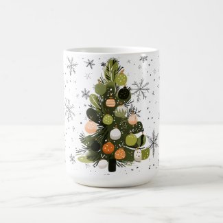 🎄 Retro-Chic Christmas Tree Mug ☕⭐