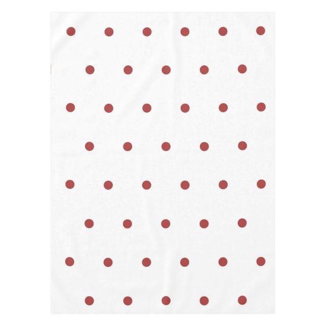 Retro Chic Red Polka Dots Pattern Spring & Summer  Tablecloth (Front)