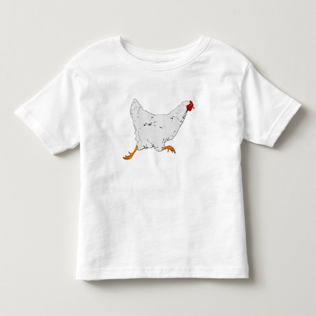 RETRO CHICKEN AND EGG TODDLER PESONALIZED T-SHIRT (Front)