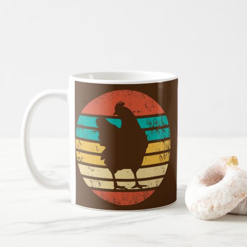 Retro Chicken Rooster Farming Vintage Chicken Coffee Mug