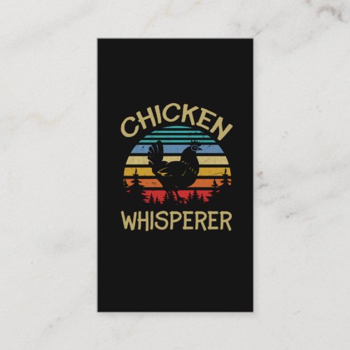 retro chicken whisperer funny hen poultry farmer business card