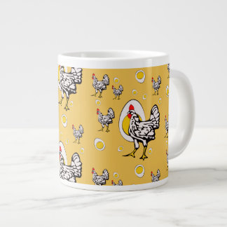Retro Chickens Giant Coffee Mug