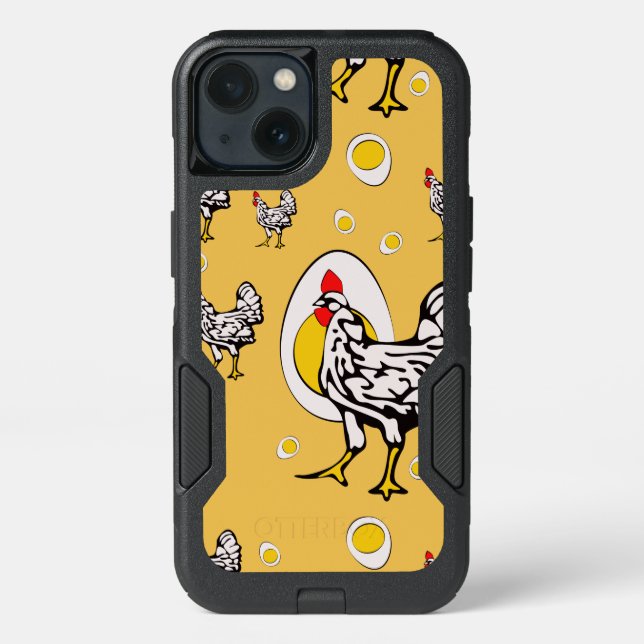 Retro Chickens Otterbox iPhone Case (Back)