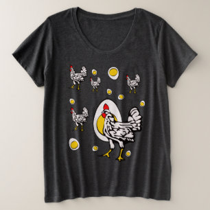Retro Chickens Plus Size T-Shirt