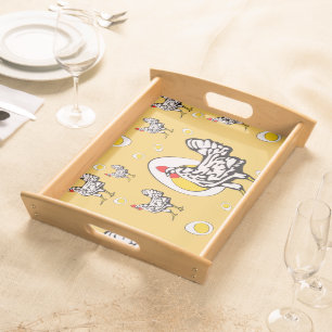 Retro Chickens Serving Tray