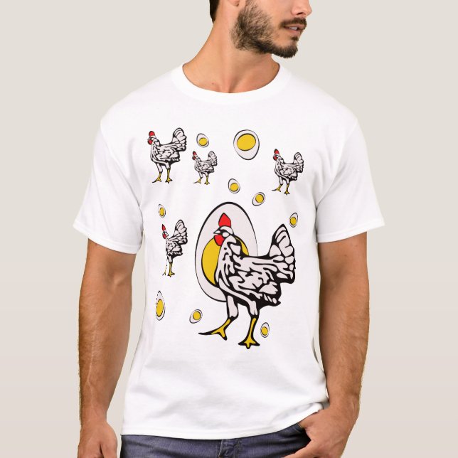 Retro Chickens T-Shirt (Front)