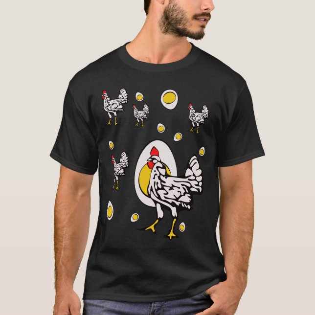 Retro Chickens T-Shirt (Front)