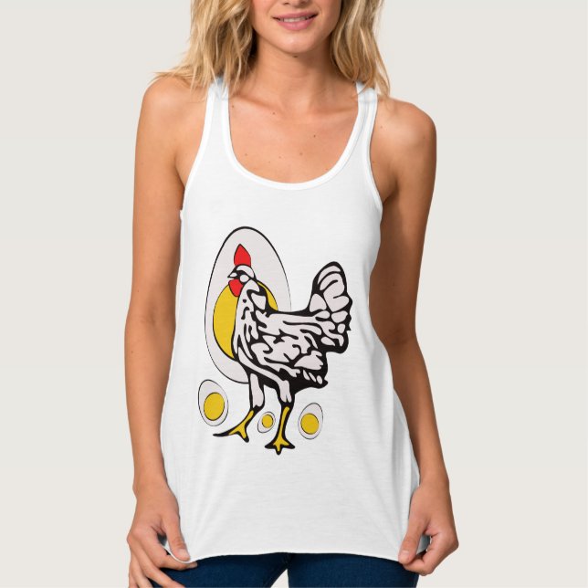 Retro Chickens Tank Top (Front)