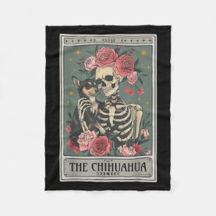 Retro Chihuahua Dog Lover The Moon Halloween , Wom Fleece Blanket