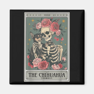 Retro Chihuahua Dog Lover The Moon Halloween , Wom Magnet