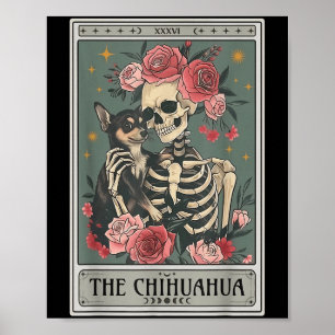 Retro Chihuahua Dog Lover The Moon Halloween , Wom Poster