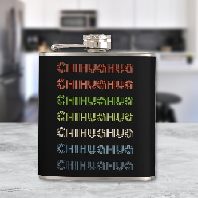 Retro Chihuahua Flask (Retro Chihuahua Flask Chihuahua owner present )