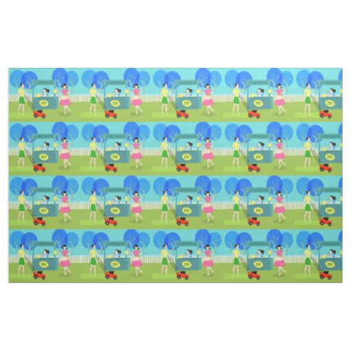 Retro Children's Lemonade Stand Fabric
