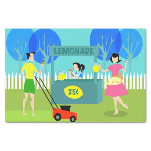 Retro Childrens Lemonade Stand Tissue Paper