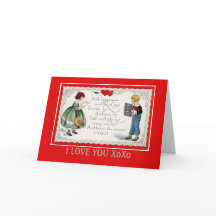 Retro Children's Valentine Red