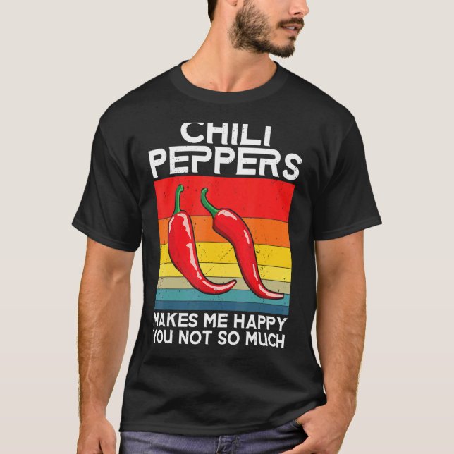 Retro Chili Peppers Red Hot Spicy Pepper Eat Mexic T-Shirt (Front)