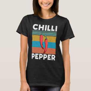 Retro Chili Peppers Red Hot Spicy Pepper Eat Mexic T-Shirt